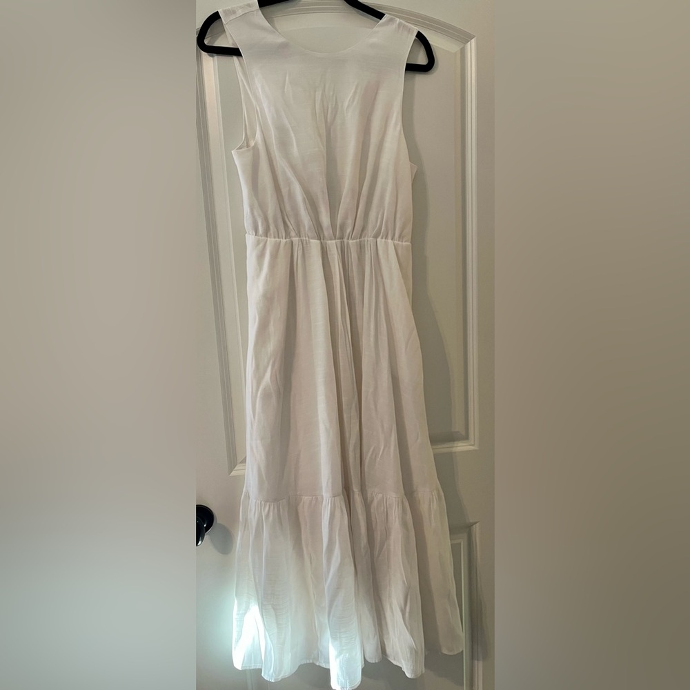 Banana Republic White Sleeveless Dress